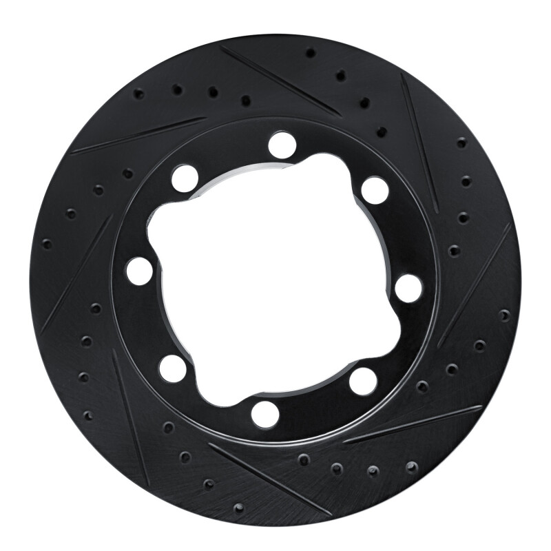 Chevrolet K3500 Brake Rotor (1) - Front Right - R1 Concepts - Drilled & Slotted - Black - `92-`00